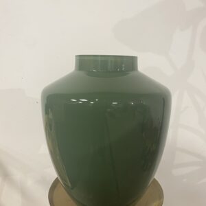 Groene glazen vaas - Hoog maat L