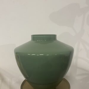 Groene glazen vaas - Breed