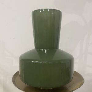 Groene glazen vaas - Smal