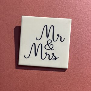 Tegeltje - Mr & Mrs