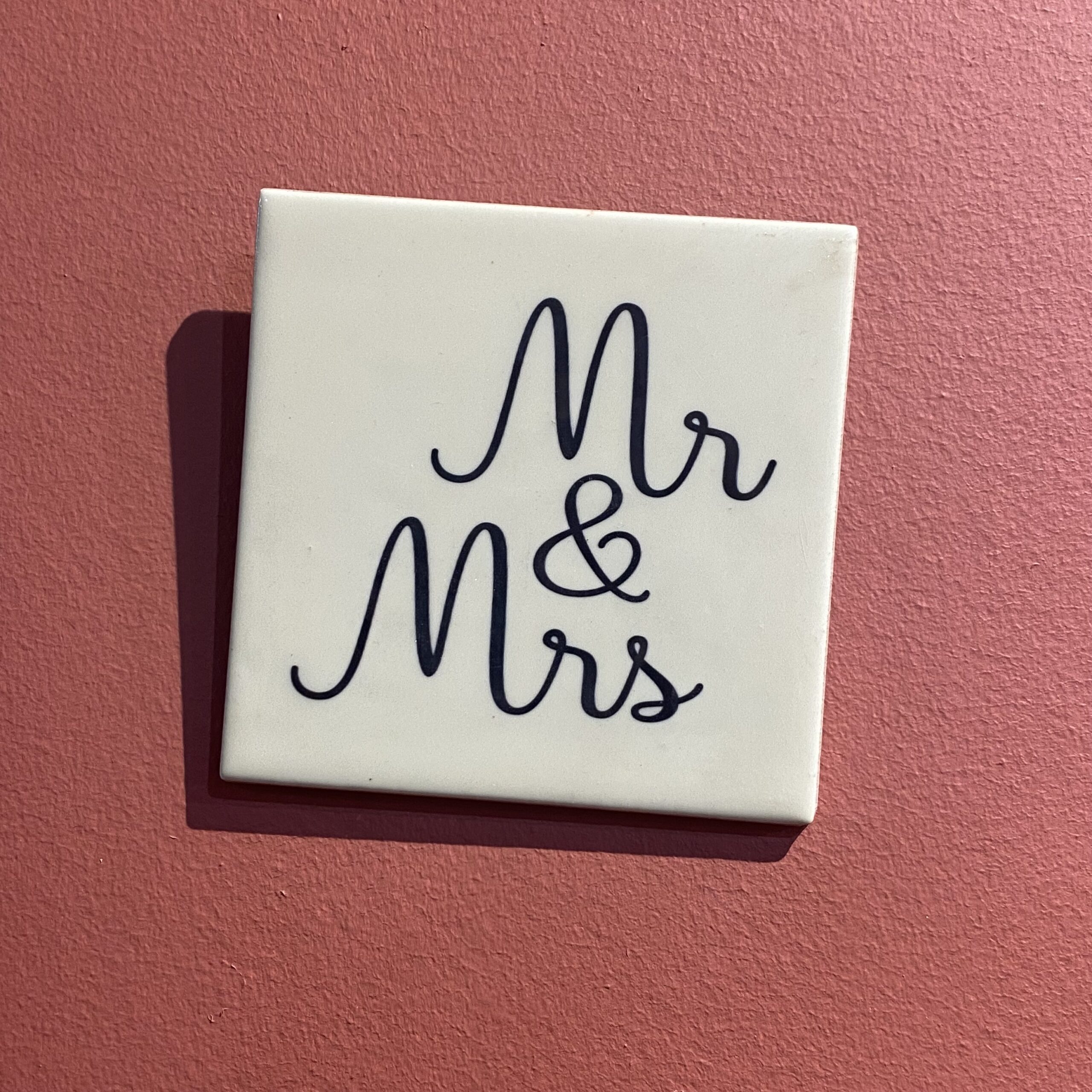 Tegeltje – Mr & Mrs