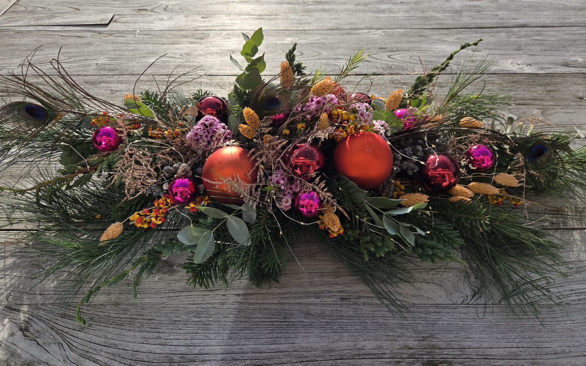 Kerst workshop - Langwerpig tafelstuk maat M